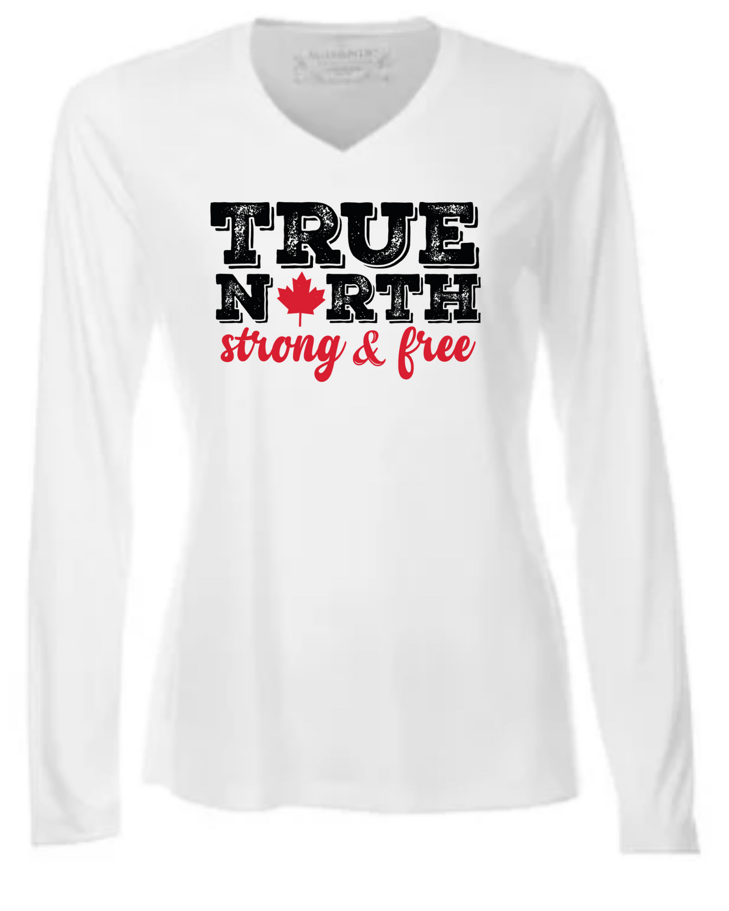Bold True North Ladies Long Sleeve Tee - White