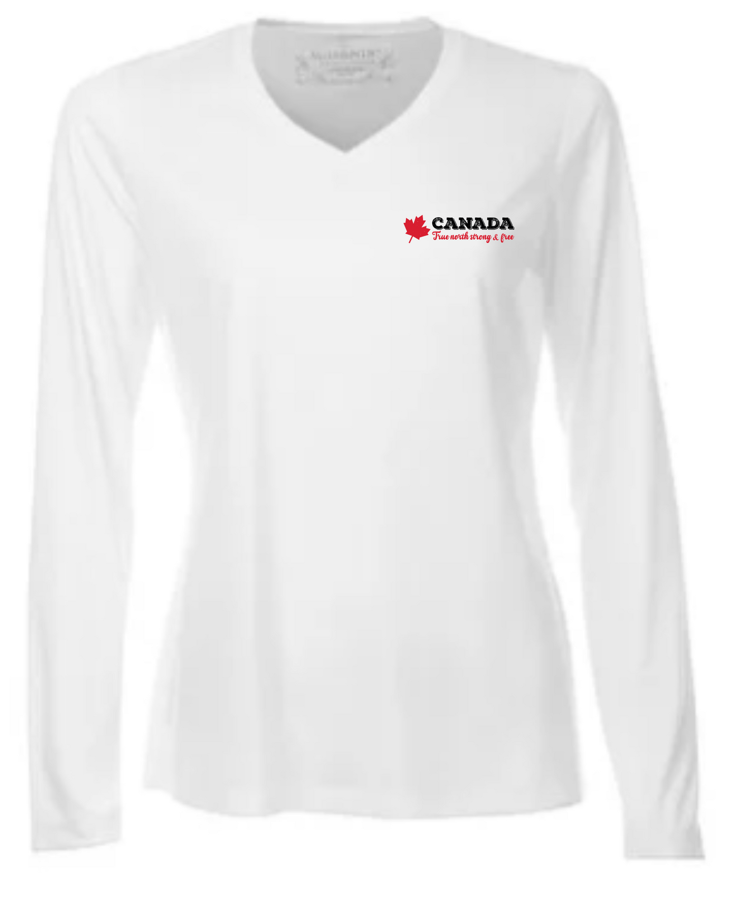 True North Pocket Logo Ladies Long Sleeve Tee - White