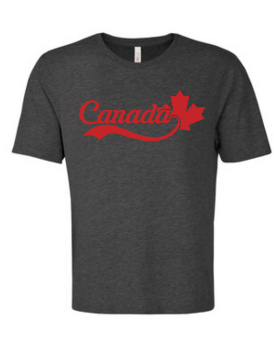 Canada Script Tee - Charcoal Heather