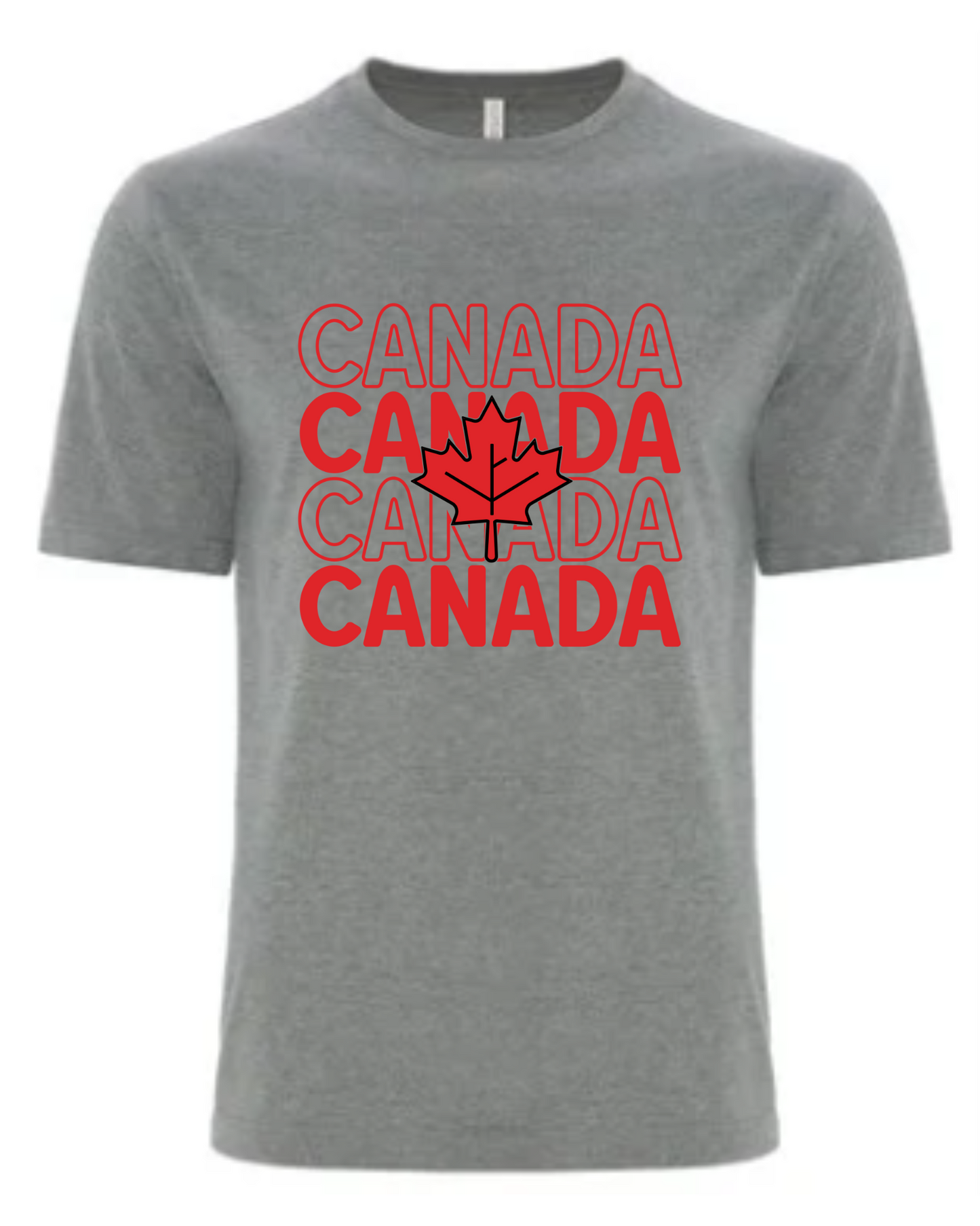 Canada Canada Canada Canada Short Sleeve Tee - Deep Heather Grey