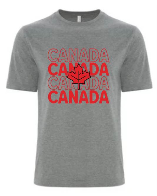 Canada Canada Canada Canada Short Sleeve Tee - Deep Heather Grey
