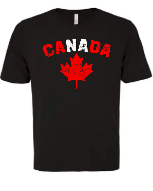 Vintage Canada Maple Leaf Short Sleeve Tee - Black