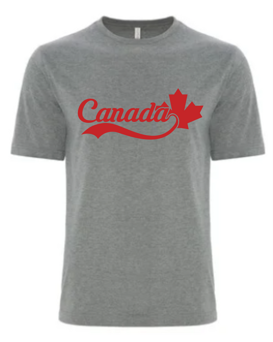 Canada Script Tee - Deep Heather Grey