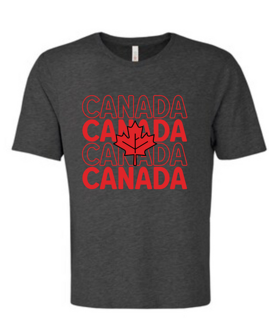 Canada Canada Canada Canada Short Sleeve Tee - Charcoal Heather Grey